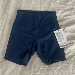 NWT Lululemon Align High-Rise Short 6” Blue Twill